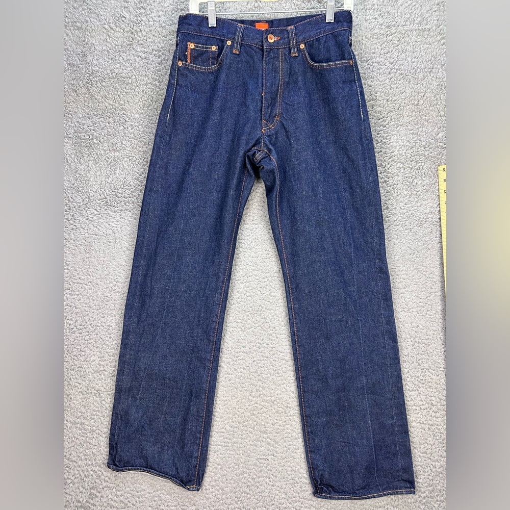 Boss Hugo Boss Orange Men's Jeans 30x31 Dark Blue Premium Vintage Straight Leg